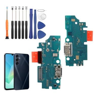 Imagem de Substituição de porta de carregamento YHX-US para substituição de porta de carregamento para Samsung Galaxy A16 5G SM-A166B USB Dock Connector Flex Cable Substituição de microfone com chaves de fenda
