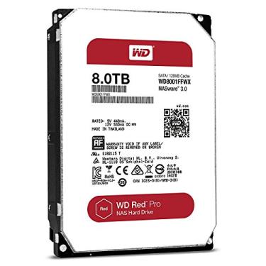 Imagem de Disco rígido interno WD Red Pro 8TB 3,5 polegadas SATA III 7200rpm 128MB Cache NAS (WD8001FFWX)