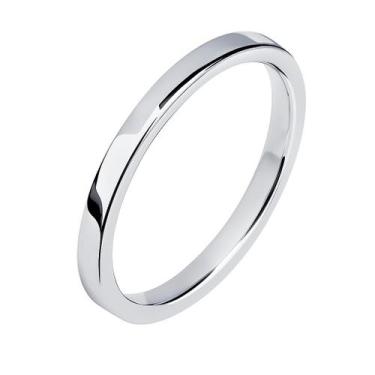 Imagem de Anel Namorados 4mm Prata Casal Luxo Namoro Tradicional Tungstênio Reta