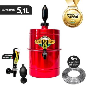 Imagem de Chopeira Portátil a Gelo Beer Chopp 5,1 Litros - Vermelha, Vermelha