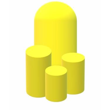 Imagem de TRIO CAPAS MESAS CILINDROS + capa para painel romano 2M X 1M MESMA COR DOIS LADO(AMARELO)