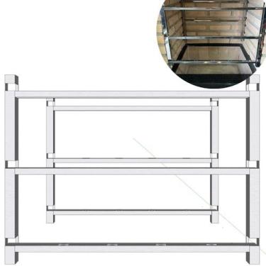 Imagem de Suporte para Churrasqueira Reforçado - WR Steel, 55cm