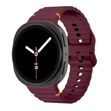 Imagem de Pulseiras de silicone esportivas compatíveis com Samsung Galaxy Watch 8 de 40 mm e 44 mm/8 Classic de 46 mm e mulheres, macia à prova d'água sem lacunas para Samsung Galaxy Watch 8 Classic de 46 mm/8