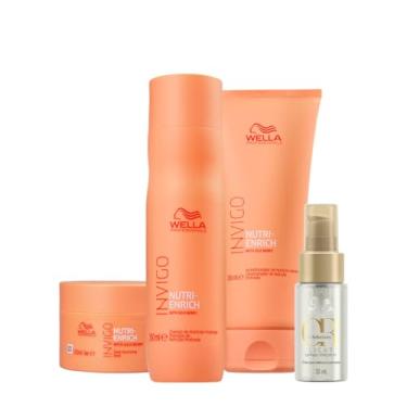 Imagem de Kit Wella Professionals Invigo Nutri-Enrich Reflections Home Care Oil Light 30 (4 produtos)