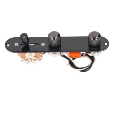 Imagem de Placa de controle de guitarra carregada pré -conectada Liga de alumínio de lâmina de 3 vias preto para peças de guitarra elétrica de Telecaster com parafusos e chave de fenda