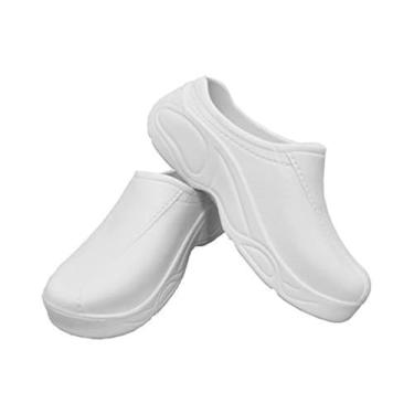 Imagem de Natural Uniforms Womens Ultralite enfermeira obstrui strapless alto arco footbed suppor sapatos de jardim, branco, 6 m nós