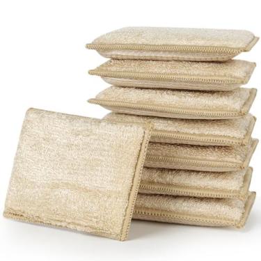 Imagem de Esponjas de cozinha absorventes naturais de bambu JEBBLAS (pacote com 