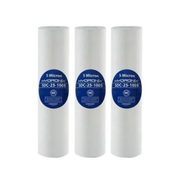 Imagem de 3 Refil Cartucho Polipropileno 10x2.1/2 Hydronix 5 Micras - BR Fish Aq