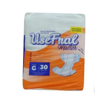 Imagem de Fralda Geriátrica Use Fral Master proteção Dia e Noite Tamanho G c/ 30