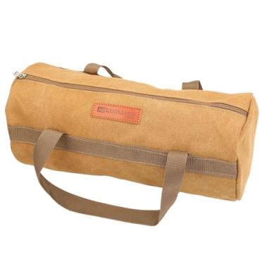 Imagem de oshhni Bolsa de armazenamento para estacas de barraca Bolsa portátil de armazenamento conveniente Lona multifuncional para mochila Viagem Camping