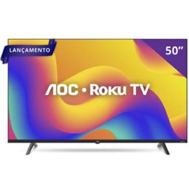 Imagem de Smart Tv 50 Polegadas LED Roku Smart 4K Wifi 50U7045/78G AOC, Preto, B