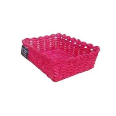 Imagem de Cesto Organizador Croche Retangular 26 X 18Cm Cor A Escolher - Cesta d