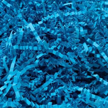 Imagem de Triturador de papel enrugado 500g Lake Blue para cestas de presentes -