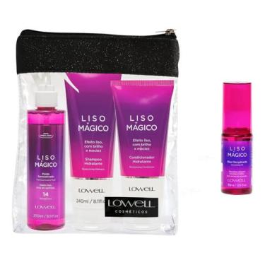 Imagem de Lowell Liso Mágico Kit Shampoo, Condicionador, Fluído E Óleo - Mais ve