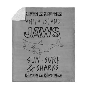 Imagem de Cobertor Jaws Amity Island Silk Touch Sherpa 127 x 152 cm