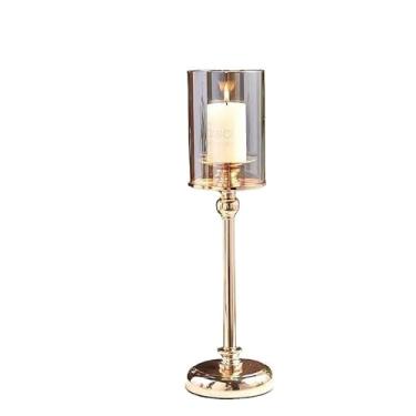 Imagem de Castiçal votivo castiçal nórdico retrô romântico mesa de jantar luz de velas decoração de sala de estar decoração simples moderna ornamento castiçal D