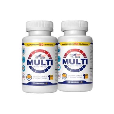 Imagem de Multivitamínico Vitgold 130 + 20 Comprimidos Kit 02 Unidades