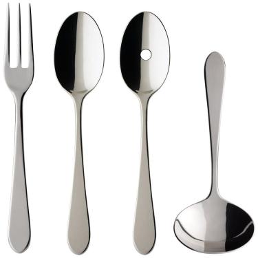 Imagem de Conjunto de Talheres para Servir, Charme e Elegância para Sua Casa com 4 Peças e Material de Porcelana, Villeroy & Boch, Prata
