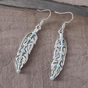 Imagem de Brinco vintage estilo étnico ocidental turquesa antigo prateado totem tribal ocidental brincos femininos retrô boêmios presentes para ela