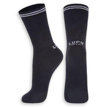 Imagem de Meia Esportiva Cano Longo Lupo 3250-003, Preto, 37-40