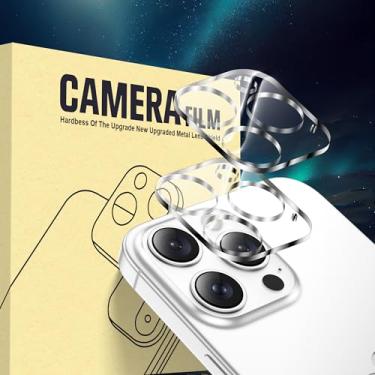 Imagem de Pacote com 2 protetores de lente de câmera para iPhone 11 Pro (5,8 polegadas) Película de vidro temperado com dureza 9H, compatível com capas, antiarranhões, não afeta fotos noturnas - HD Clear