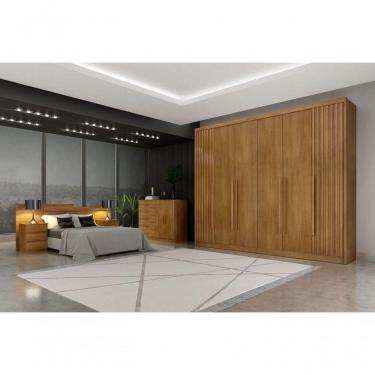 Imagem de Guarda Roupa Casal 6 Portas 8 Gavetas - Orfeus Ripado-cumaru - Móveis Horizonte