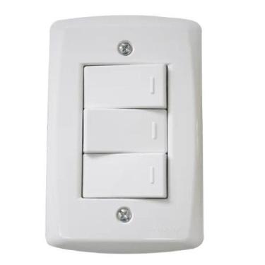 Imagem de Interruptor com 3 Teclas 10A Lux2 - Tramontina