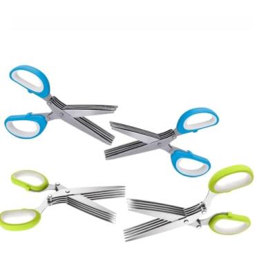 Imagem de Tesoura de Picotar Alimentos, temperos e papel com 5 lâminas(2 Unidades Aleatórias)