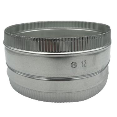 Imagem de Mitchell Metal Conector de colar flexível HVAC de 30,5 cm, chapa galvanizada calibre 28, feito nos EUA, fácil instalação, extremidade crimpada (30,5 cm)