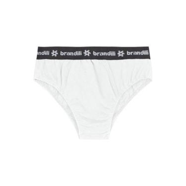 Imagem de Cueca slip infantil menino em cotton Brandili, Branco, GG