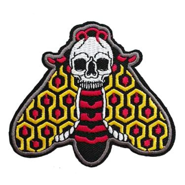 Imagem de KLORIZ Traça com padrão de cobertor brilhante bordado ferro em remendos apliques de filmes de terror acessórios para jaquetas, mochilas, jeans, Halloween