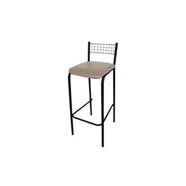 Imagem de Banqueta Sala De Jantar Gênova 1b705prf Aço 1 Un Preto-boucle Bege Fendi - Kappesberg