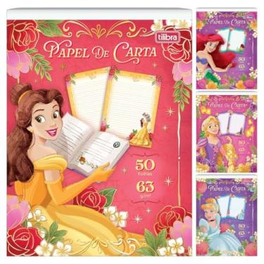 Imagem de Kit C/ 4 Papel de Carta Princesas TILIBRA - 50 Folhas