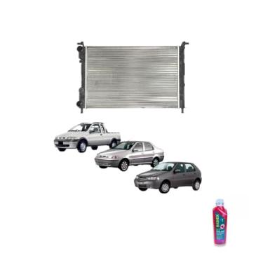 Imagem de Kit Radiador Palio Strada 96> + Aditivo Radiador Radiex Rosa Pronto Uso