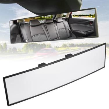 Imagem de JOYTUTUS Espelho retrovisor, universal 29 cm, pacote com 2 espelhos retrovisores panorâmicos convexos, visão traseira grande angular de encaixe interno para reduzir efetivamente o ponto cego para