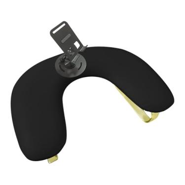 Imagem de Kokiya Apoio de braço para unhas com suporte para celular, almofada de mão para unhas em couro PU antiderrapante e lavável, suporte para mãos ideal para, Preto