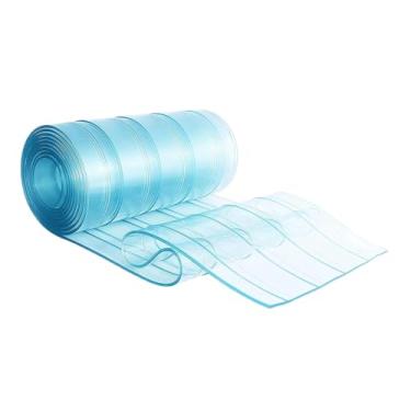 Imagem de Stgfyxgs Cortina de porta em PVC para cães, com aba de 200 cm de comprimento, ideal para projetos "faça você mesmo" de casinha de cachorro. Pode ser, Azul