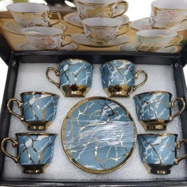 Imagem de Xícara De Café Kit Com De Cerâmica Em Porcelana(Azul xu338)