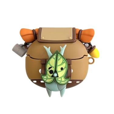 Imagem de GCVXRUD Capa para Samsung Galaxy Buds 3/Galaxy Buds 3 Pro/Galaxy Buds3 FE, desenho fofo com chaveiro, capa de silicone macio, acessórios para fone de ouvido Bluetooth sem fio