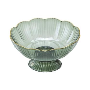 Imagem de FENNYYAR Prato de oferta de estilo chinês com base drenável removível, 25 cm 9,8 polegadas, bandeja de lanche para sala de estar, prato de frutas doméstico