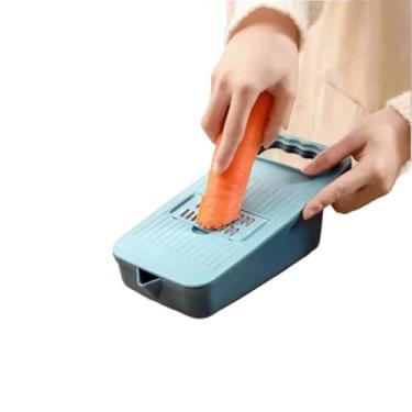 Imagem de Cortador Multifuncional 5 em 1 Profissional para Legumes, Frutas e Queijos – Fatiador, Ralador e Cortador de Alta Precisão, Lâminas de Aço Inoxidável