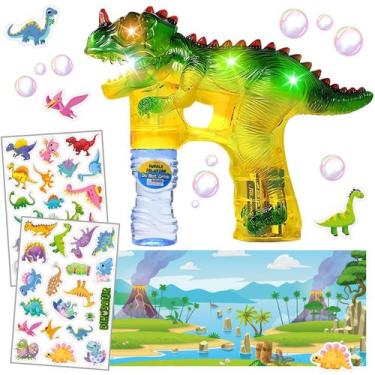 Imagem de Dinossauro atualizado Bubble Gun Haktoys com conjunto de livros de ade