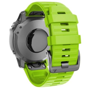 Imagem de SKXMOD Para Fenix 8/6X/7X pulseira de relógio de silicone macio de 26 mm de encaixe fácil para smartwatch Fenix 5X/Fenix 5X Plus/Fenix 3/Fenix 6X Pro/Descent Descent MK2i (verde)