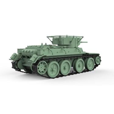 Imagem de MRY-SFW Kit de modelo militar ferroviário escala HO tanque leve BT-5 soviético