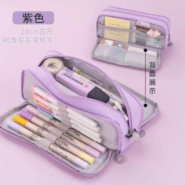 Imagem de Estojo De Lápis De Tecido De Grande Capacidade Camada /Double Sided Pe