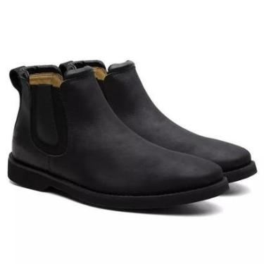 Imagem de Bota Masculina Venetto Casual em Couro Legítimo com Solado Gel Resistência e Conforto-Masculino