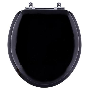 Imagem de Assento Sanitário Almodadado Macio Flamingo Preto Para Vaso Incepa