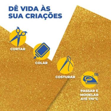 Imagem de Placa de EVA Brilho Seller 60x40cm 1,5mm  30 Unidades, Glitter Integra