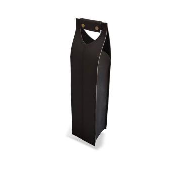 Imagem de Bolsa Porta-Vinho para 1 Garrafa em Couro Sintético Preto TH0172 BTC