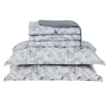 Imagem de Cobre Leito Queen Colori Dupla Face 200 Fios Estampado 3 Peças - Alpin